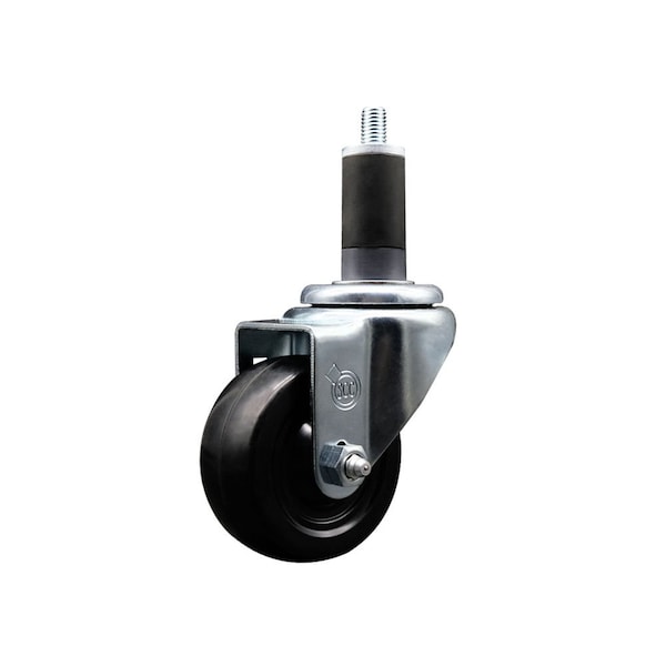 3'' Hard Rubber Wheel Swivel 1-1/4'' Expanding Stem Caster